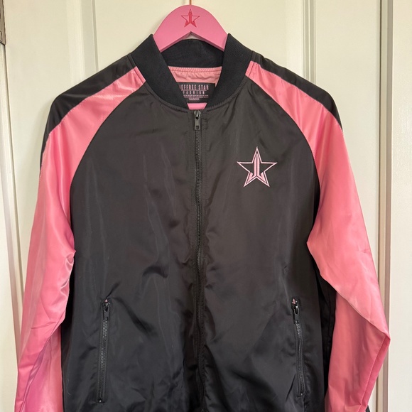 Jeffree Star Jackets & Blazers - Jeffree Star pink and black satin jacket